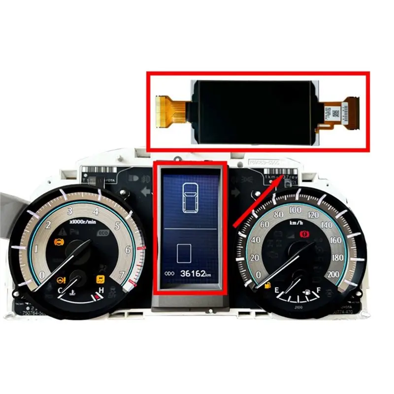 LCD Display Screen Pixel Replacement For Toyota Prado J150 LC150 2010-2014 Vehicle Instrument Cluster