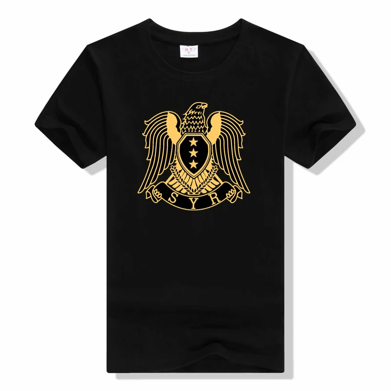 New Fashion Coat of arms of Iraq Bundesadler Print Men's T-Shirt For Men Short Sleeve O Neck Cotton Casual Top Tee