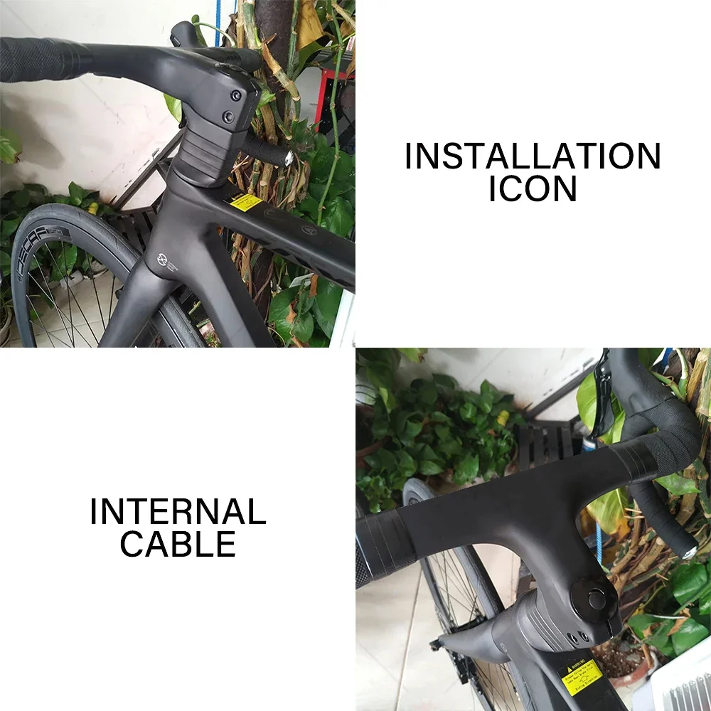 Full Carbon Fiber All Road Internal Wiring Integrated Fork Tube with Spacers  Gravel Handlebar For 28.6mm