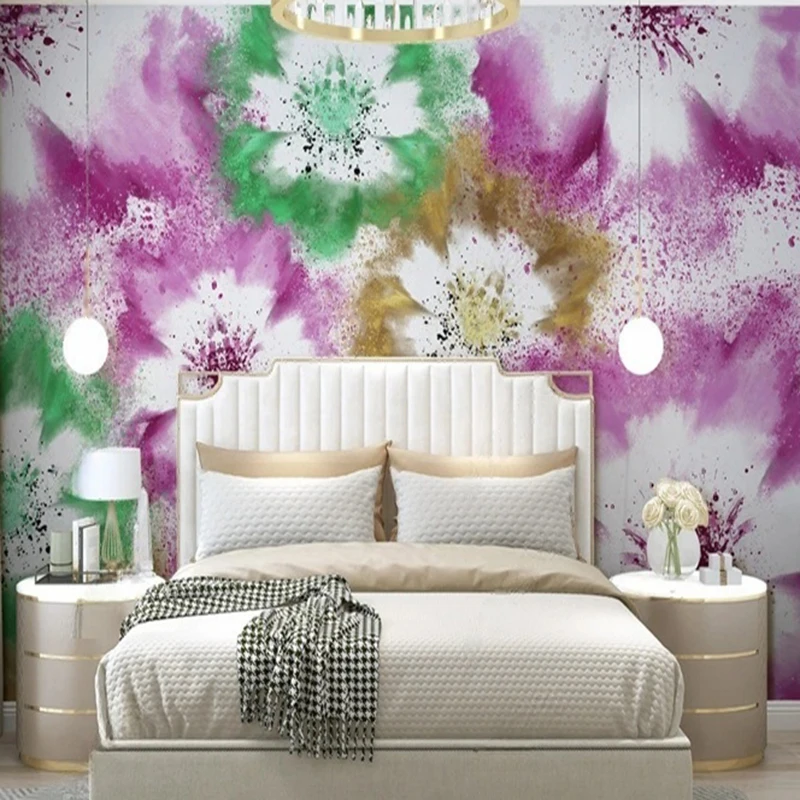 

MU8518 Embossed TV Sofa Background Wall Mural Modern Floral Wallpaper Design Wall Art for Living Room Bedroom Office Decor