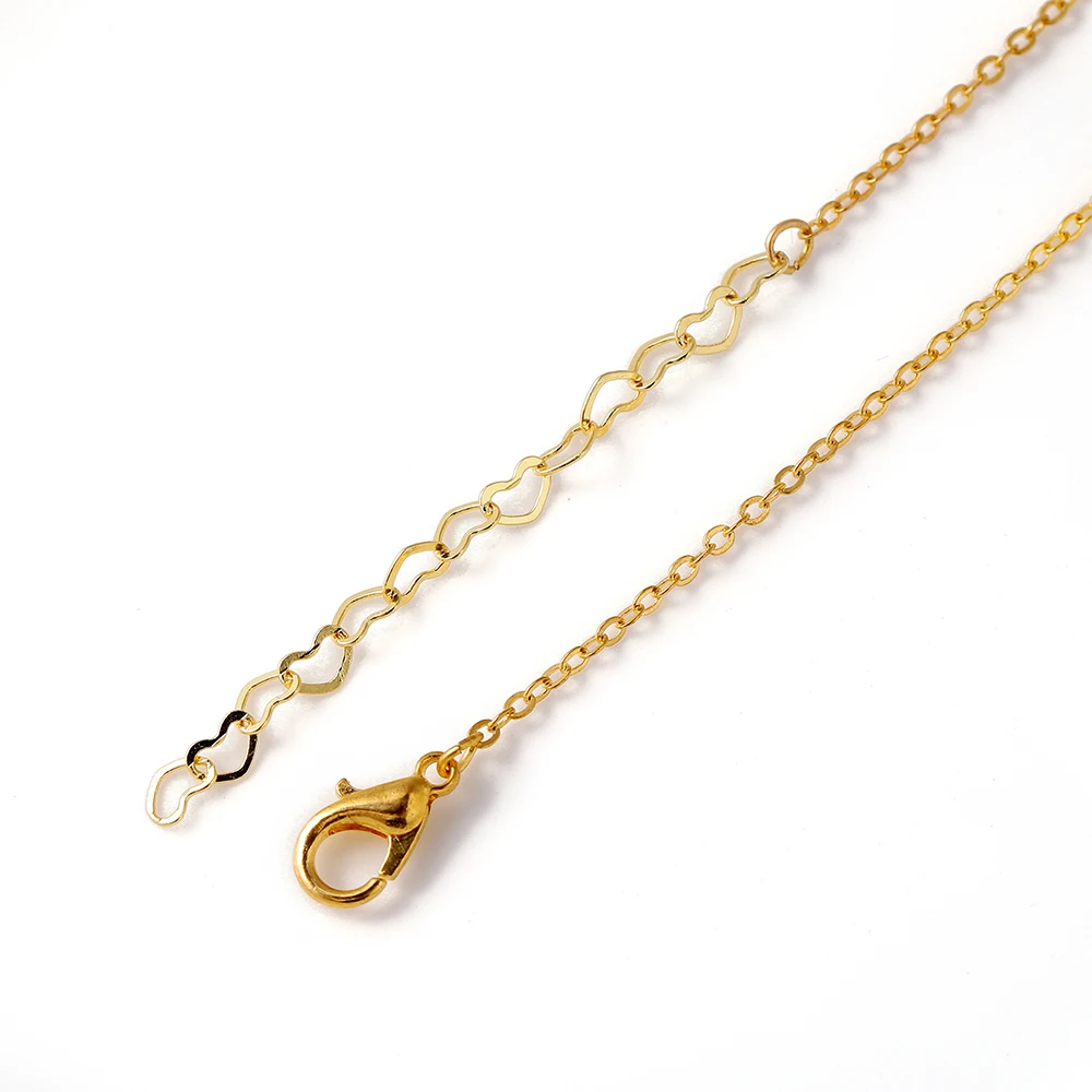 10pcs/lot 50mm Heart Extended Extension Tail Chain Connector For DIY Jewelry Making Findings Bracelet Necklace Accessories