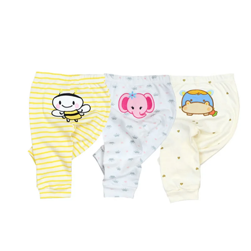 Kiddiezoom 3 Pcs/Lot  Fashion Cartoon 100%Cotton Baby Boy Girl Pants Soft Baby Trousers