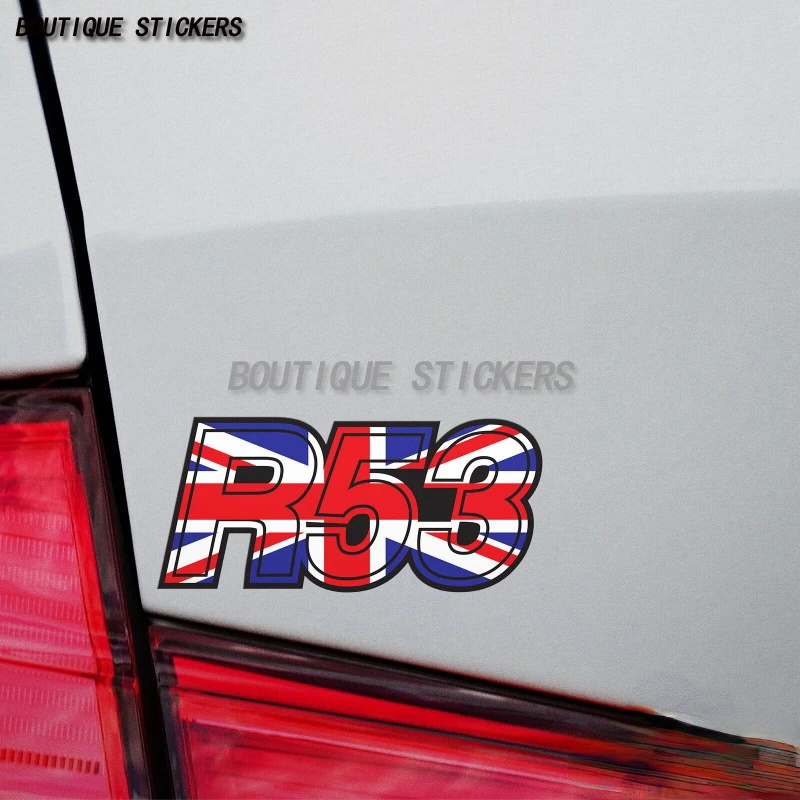 Boutique Sticker Mini Union Jack Cooper S R53 Supercharged Car Sticker Emblem GP JCW UK Window Bumper Wall Waterproof PVC Decal