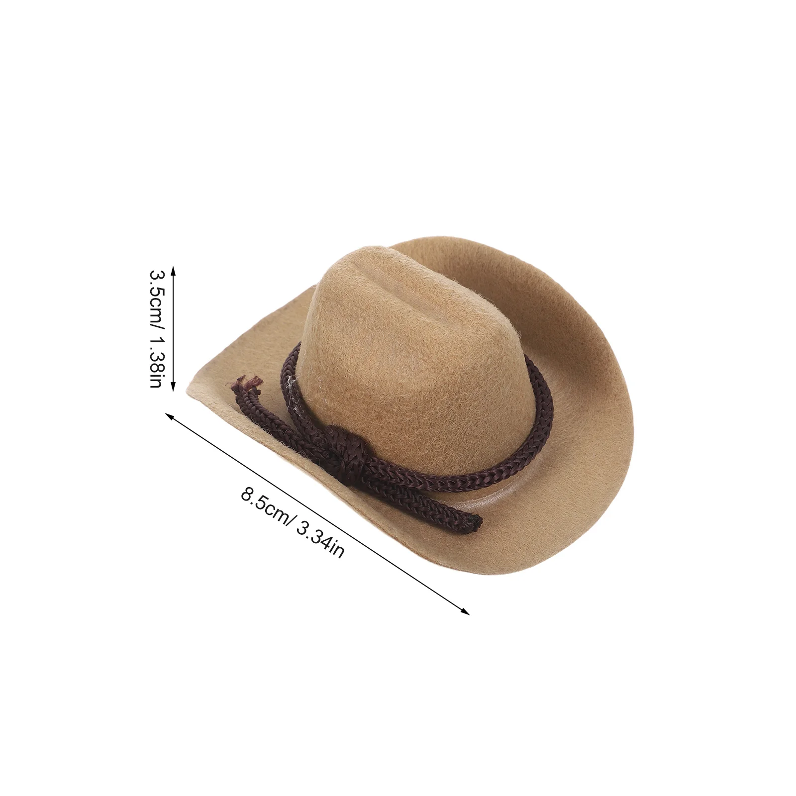 4 stuks mini cowboyhoeden 8 cm westerse stijl cowgirl accessoires feestdecoratie miniatuur ambachtelijke hoeden kleine westerse petten voor ambachten