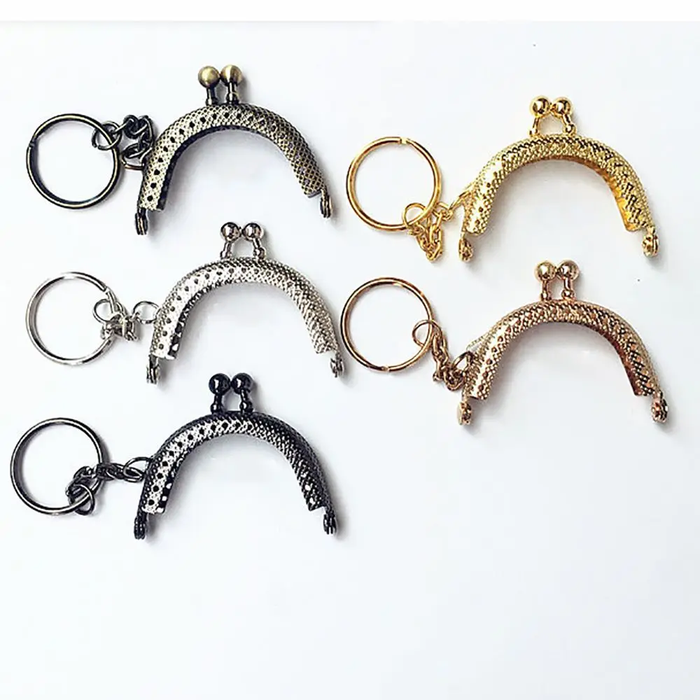 Arch Frame Ball Head Bags Part Replacement Metal Key Ring Wallet Accessory Clutch Lock Coin Purse Frame Kiss Clasp Lock