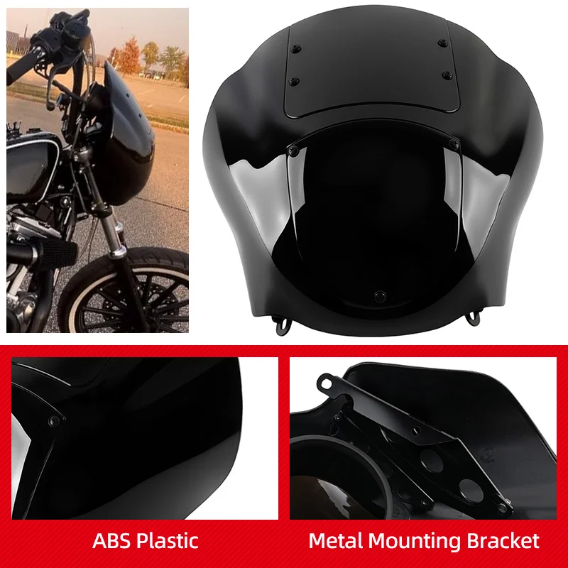 دراجة نارية العلوي الربع هدية ل هارلي دينا سبورتستر XL 883 1200X48 72 1998-2016 الزجاج الأمامي الأجهزة قوس #4