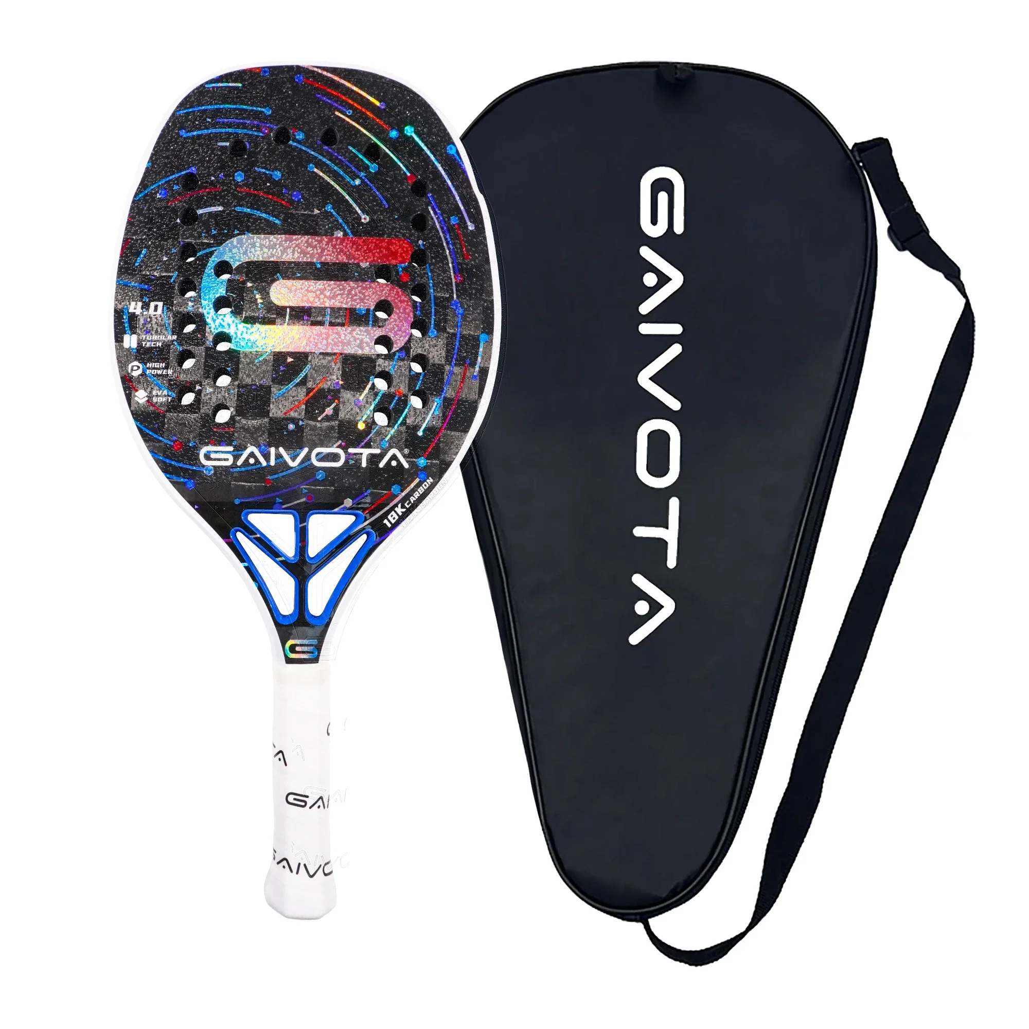 

GAIVOTA4.0 2024 Beach tennis racket carbon 18K Gradient +bag BTG-2420