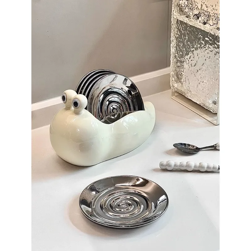 Snail Ceramic Bone Discs, Household High Beauty Bone Discs, Small Dishes, Dining Tables, Garbage Discs, Bone Discs, and Dishes