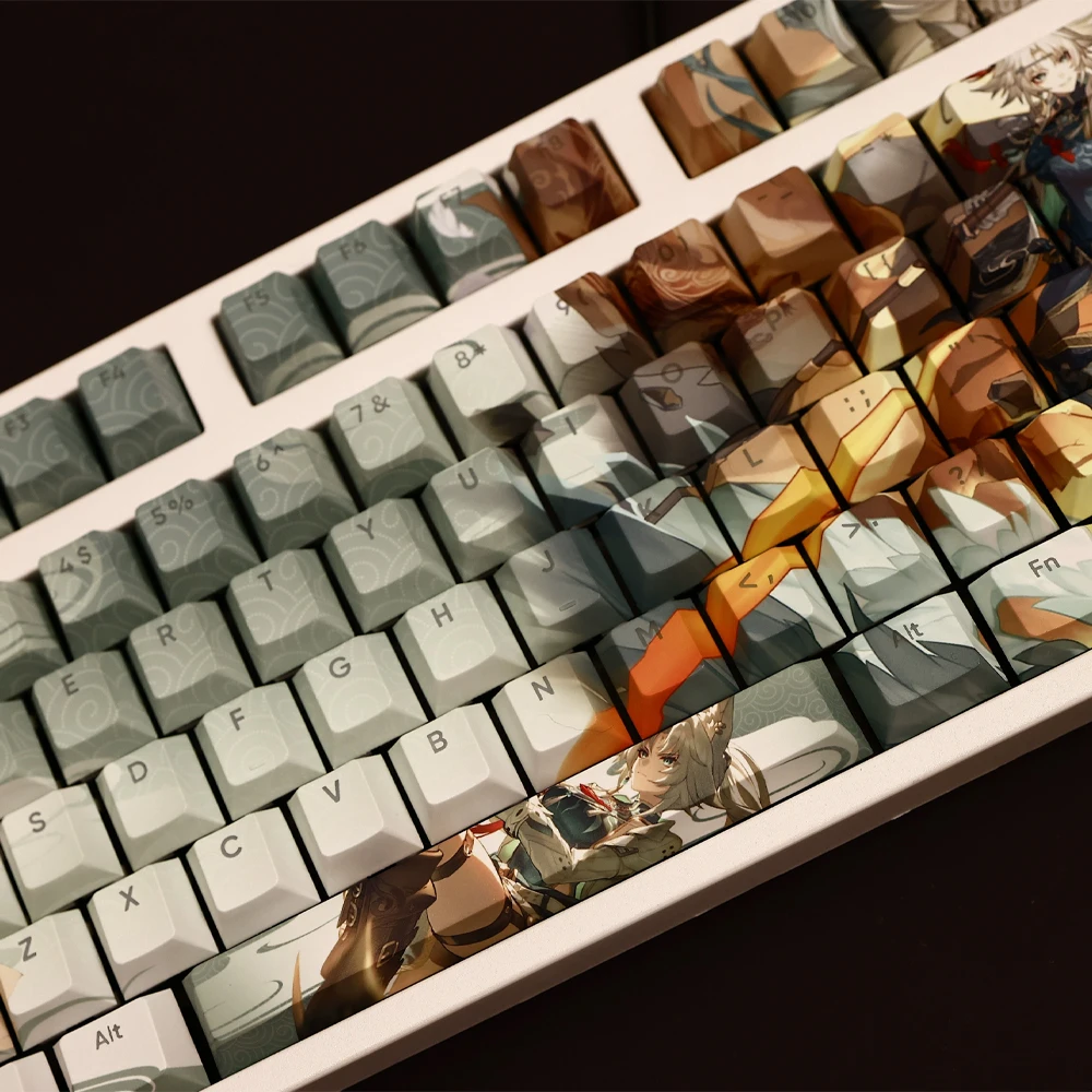 

108 Keys Honkai: Star Rail FeiXiao Keycaps HD Printed PBT Keycap Cherry Profile Dye-Sub Key Cap For MX Switches Gaming Keyboards