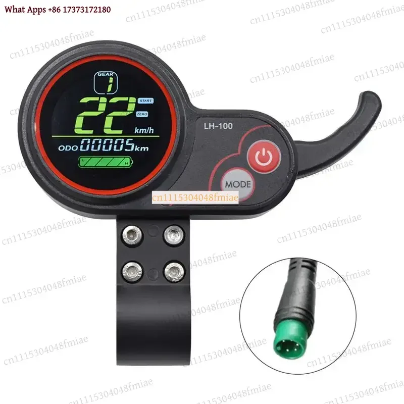 k3 LH100 LCD Display Dashboard Throttle Meter 24V-60V 5-Pin Speedometer Replacement Parts for Electric Scooter Ebike Accessories