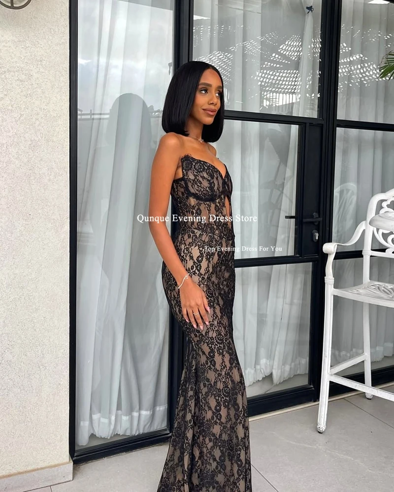 ชุดราตรีทรงเมอร์เมดสุดเซ็กซี่ แขนกุด ผ้าลูกไม้ สำหรับงานพรอม งานเลี้ยงกลางคืน งานปาร์ตี้คลับ ดีไซน์หรูหราแบบดารา สามารถสั่งตัดได้