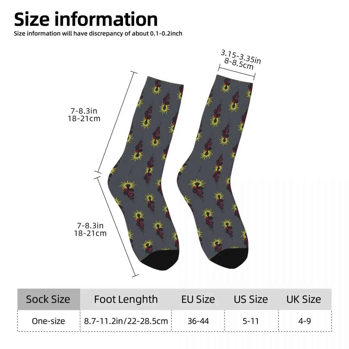 Snakes Sock Printed Man Polyester