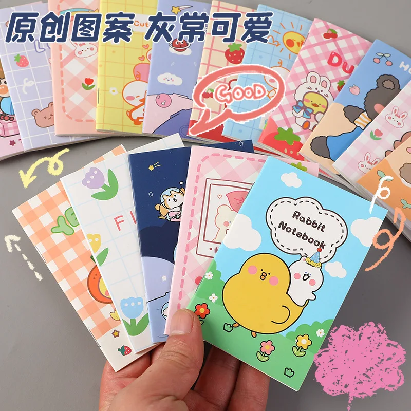 50Pcs Cartoon Creative Cute Mini Notebook Student Prize Gift Notebook Pocket Notepad Diary Plan Memorandum Notebooks Stationery
