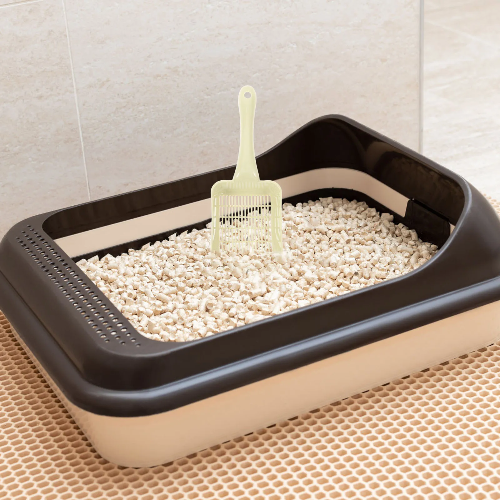 

4pcs Cat Scoop Shovel Sieve Tool for Kitten Poop Cleaning Pet Supplies Large Size Supplies Hole Thickened