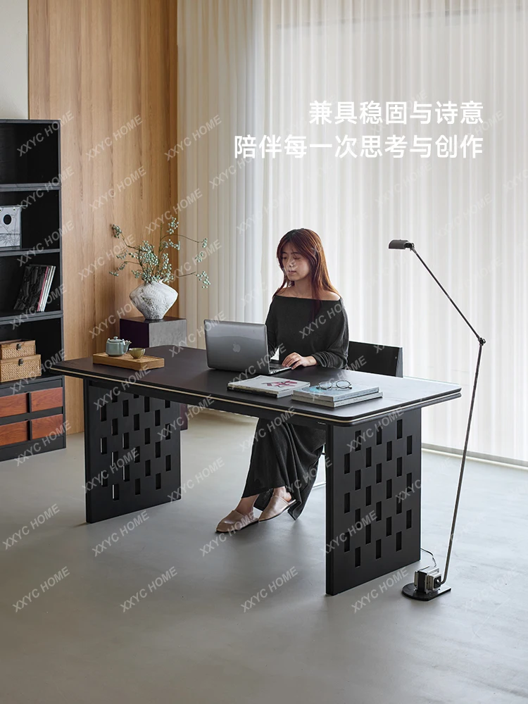 DD Retro solid wood large board desk, home living room large board table