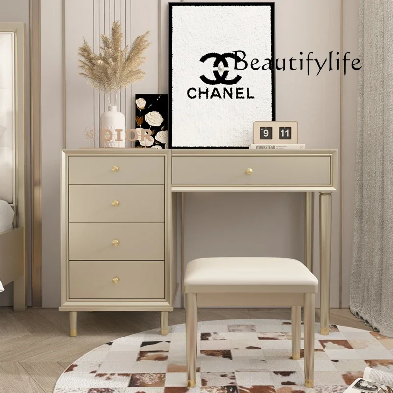 JB Vanity Headdresses With Mirror Dresser Makeup Dressing Table With Glass Plate Bedroom Chest Of Drawers In The Bedroom Chests