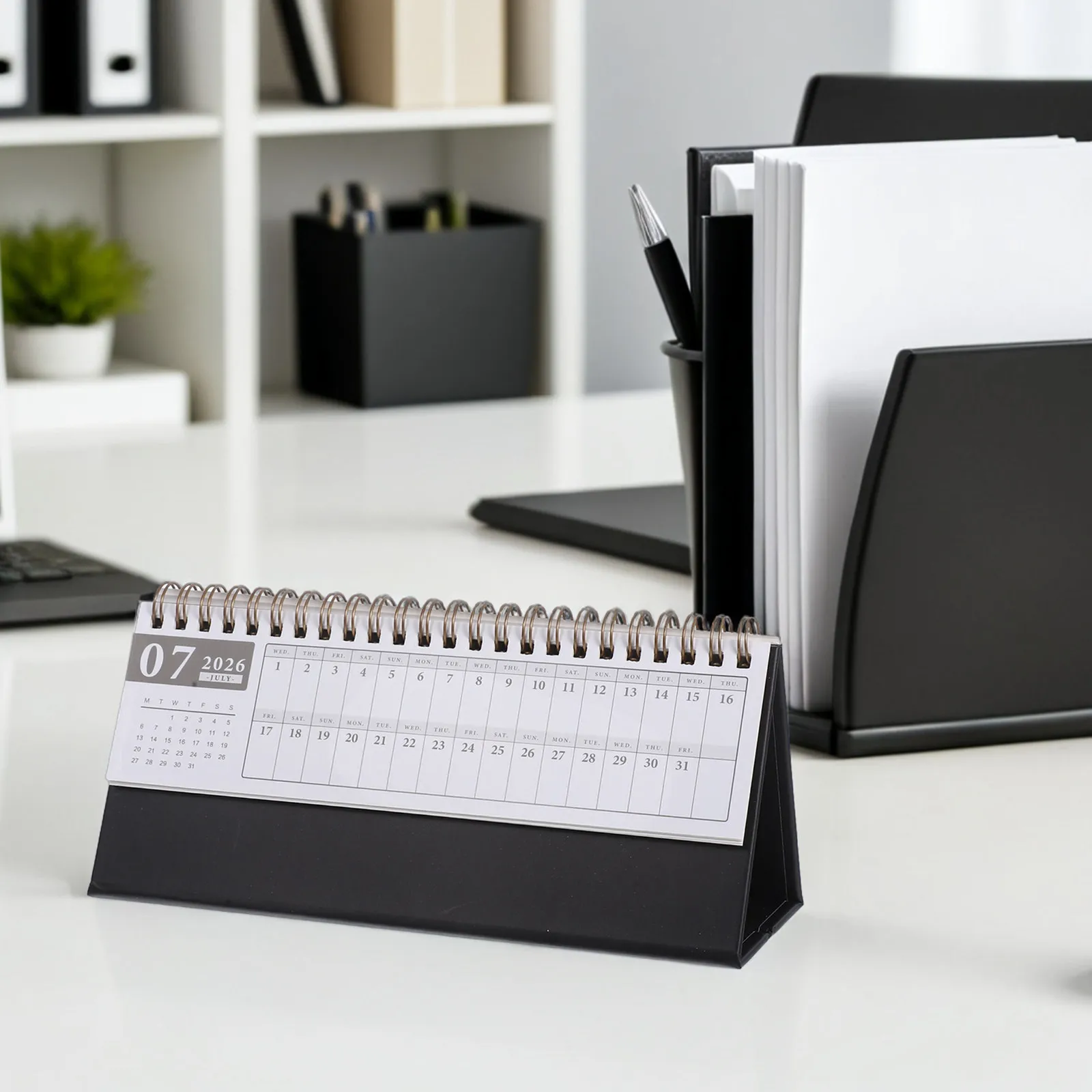 

Настольный мини-календарь на 15 месяцев (2025-2026), портативный, горизонтальный, с откидными страницами, для планирования времени и отслеживания самодисциплины