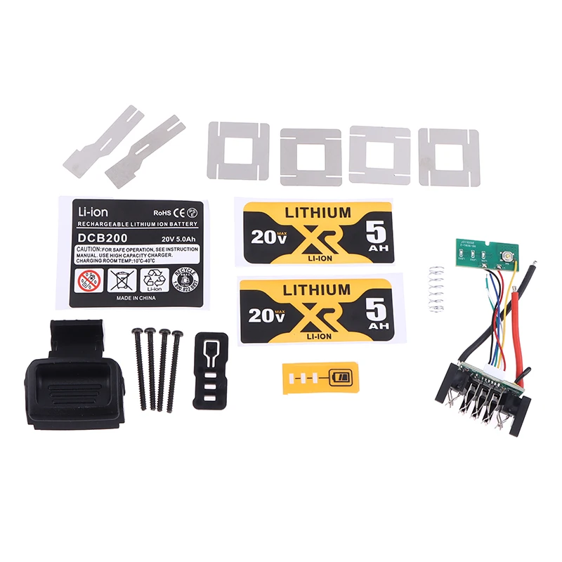 

10 Cell 18650 Li-ion Battery Case Charge Protection Circuit Board PCB 18V 20V Baterry For DCB183 DCB200 Li-ion Battery Case