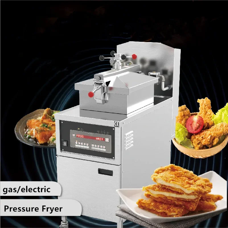 Electric Gas Pressure Fryer Potato Chips Chicken Fried Equipment Fast Food Fryer Commercial Cooker Machine