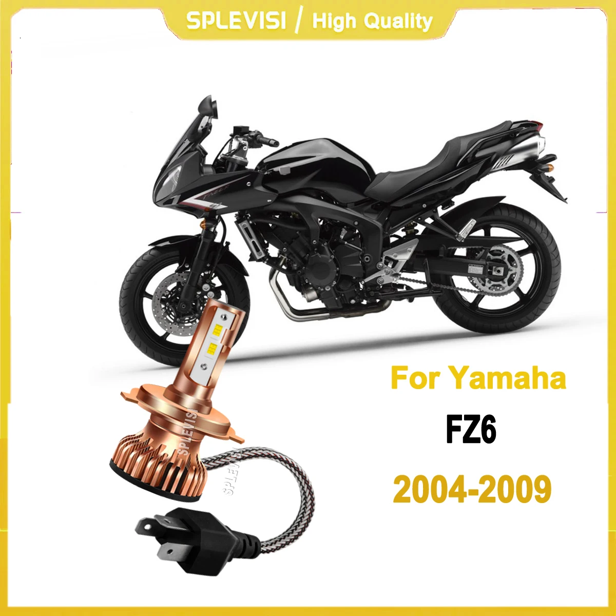 

H4 LED White 6000K Motorcycle Bulb High/Low Beam Ultra-Bright 15000LM Illuminationm For Yamaha FZ6 2004 2005 2006 2007 2008 2009
