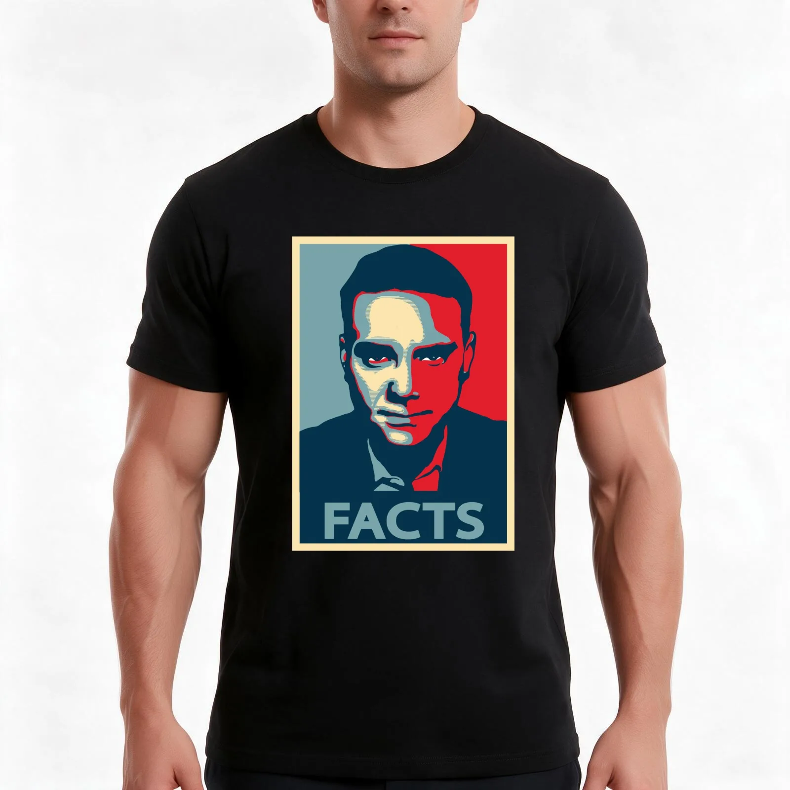 Ben Shapiro Portrait, Facts Don't Care About Your Feelings T-Shirt, Summer Casual Cotton Tee, Oversized Streetwear Tops
