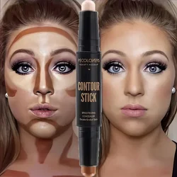 1 unidad de lápiz corrector de base facial, Corrector de ojeras de larga duración, correctores de contorno, maquillaje cosmético en barra