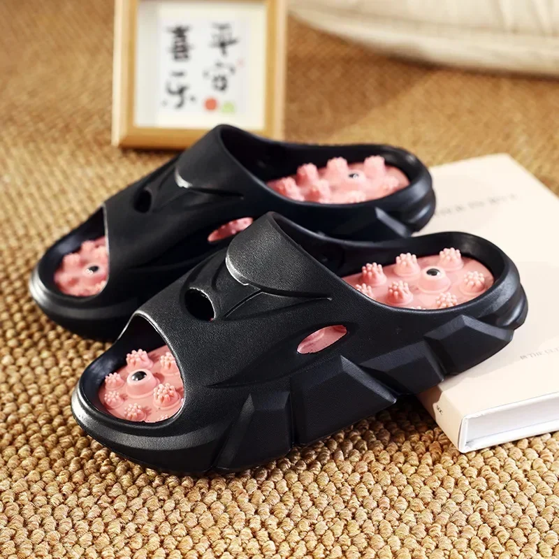 Casual House Slippers for Men Summer Acupoint Pressure Massage Slippers Women Couples Outdoor Fashionable Slip-On Shoes