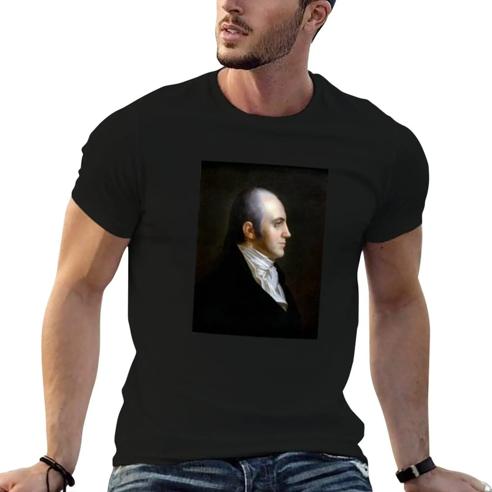 Aaron Burr Portrait - John Vanderlyn 1802 T-Shirt Fashion Letter Print T-Shirt