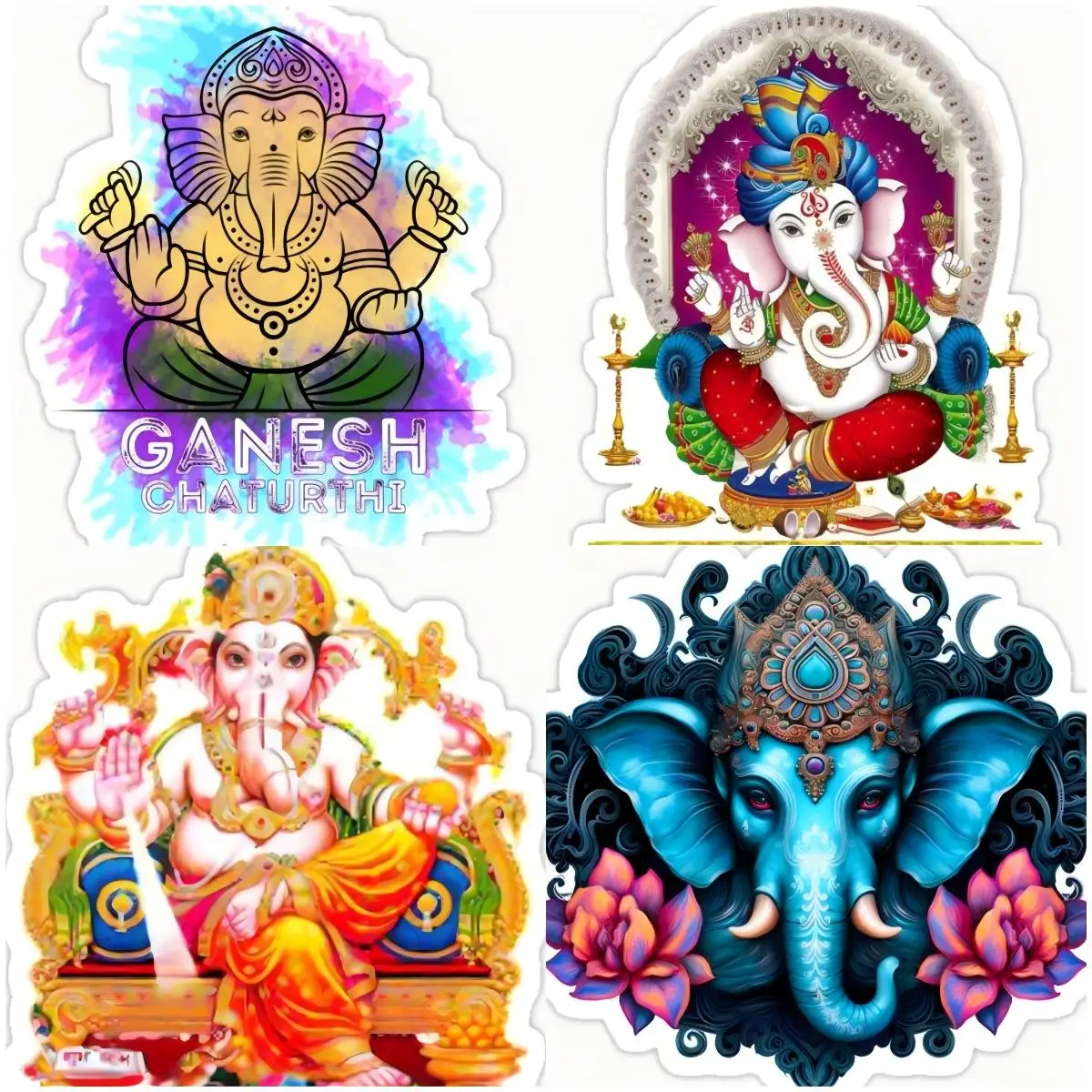 

Thailand Ganesh Cartoon Funny Car Accessories Motorcycle Vinyl Car Wrap Waterproof Body for Car Decal