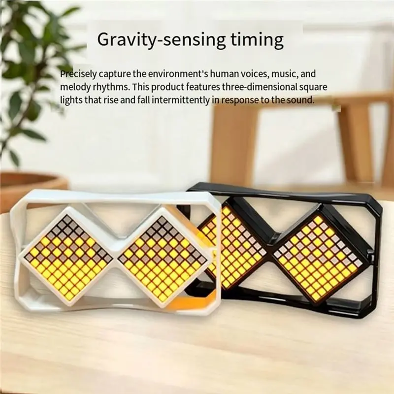 AB66-Digital Visual Timer, LED Electronic Hourglass, Rechargeable 1-30 Minutes Kitchen Timer