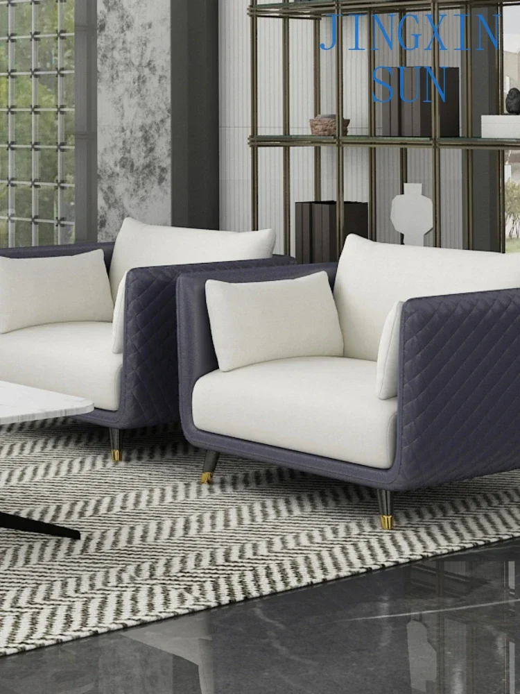 Italian Office Department Negotiation Sofa Combination Club Reception Rest Area Sofa Deck