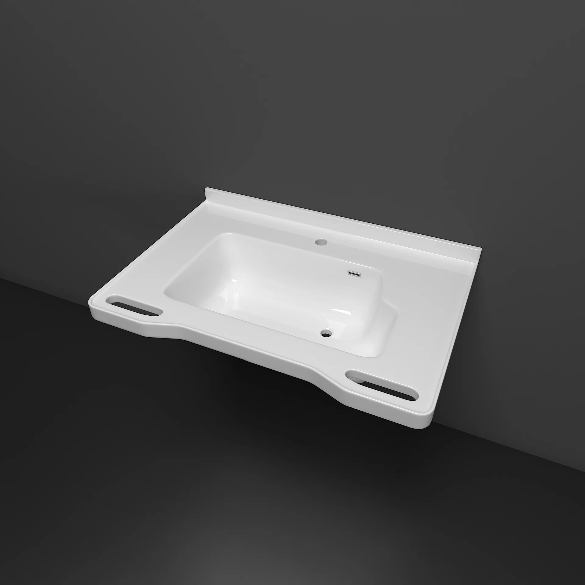 Elderly bathroom cabinet Nursing home senior-friendly bathroom remodeling integrated basin cabinet with handle hand washing