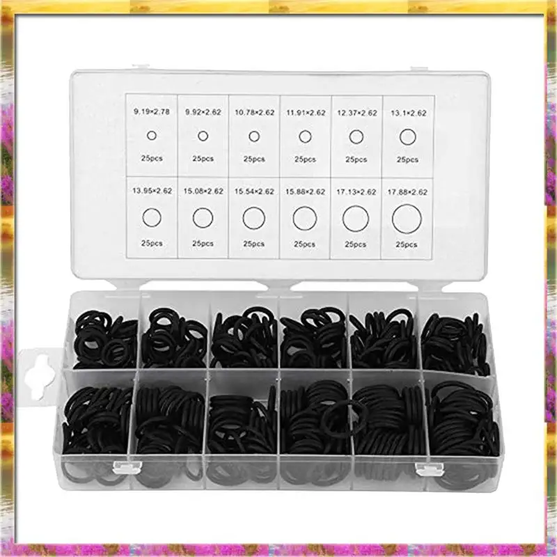 Must Have 300PCS O-Ring NBR Washer Kit O-Ring Gasket Washer Kit For Plumbers Garages Pumps O-Ring Classification Kit