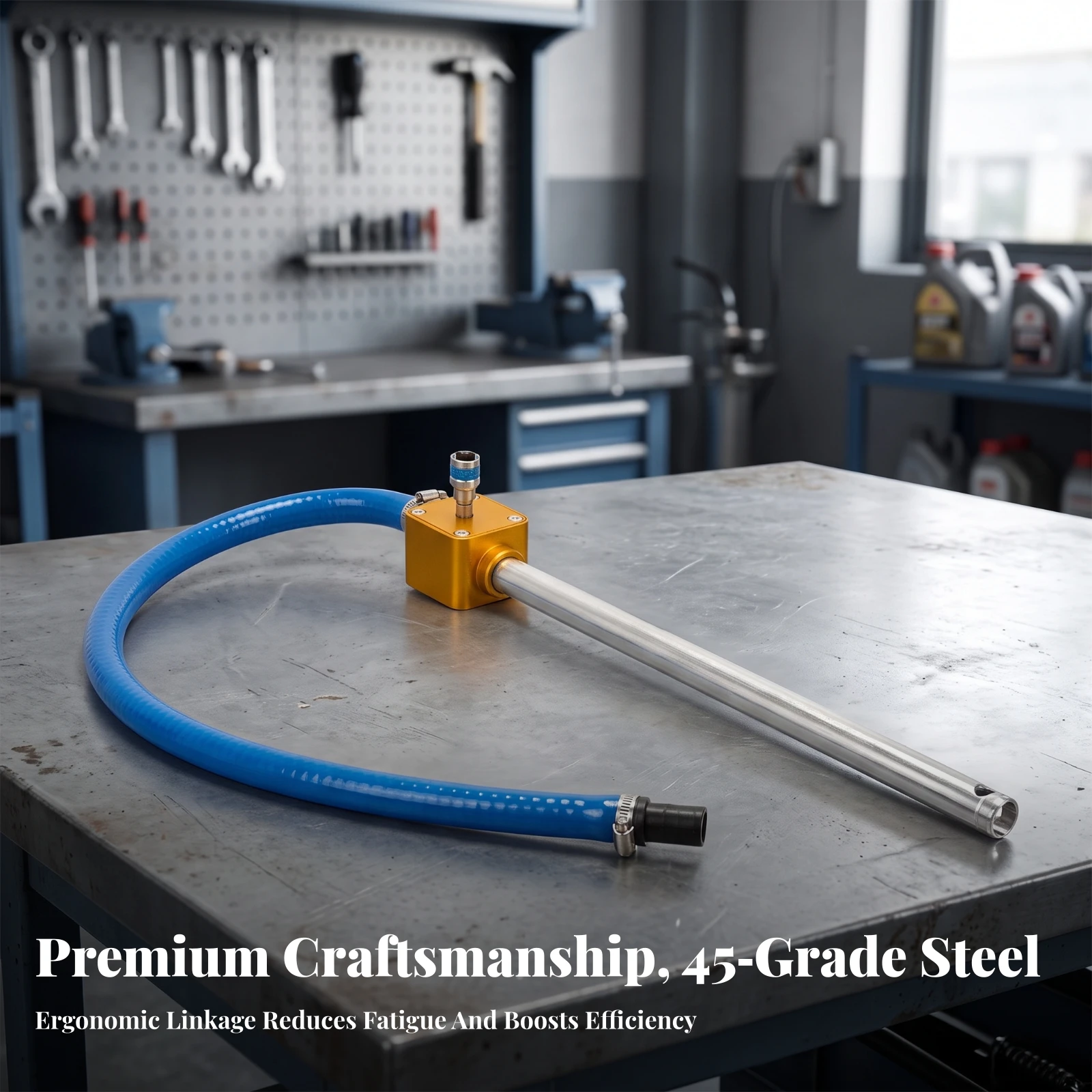 Oil Transfer Pump with Hose Sturdy Fluid Extractor with Hoses Fluid Extractor with Extension Tubes Galvanized Tool Universal