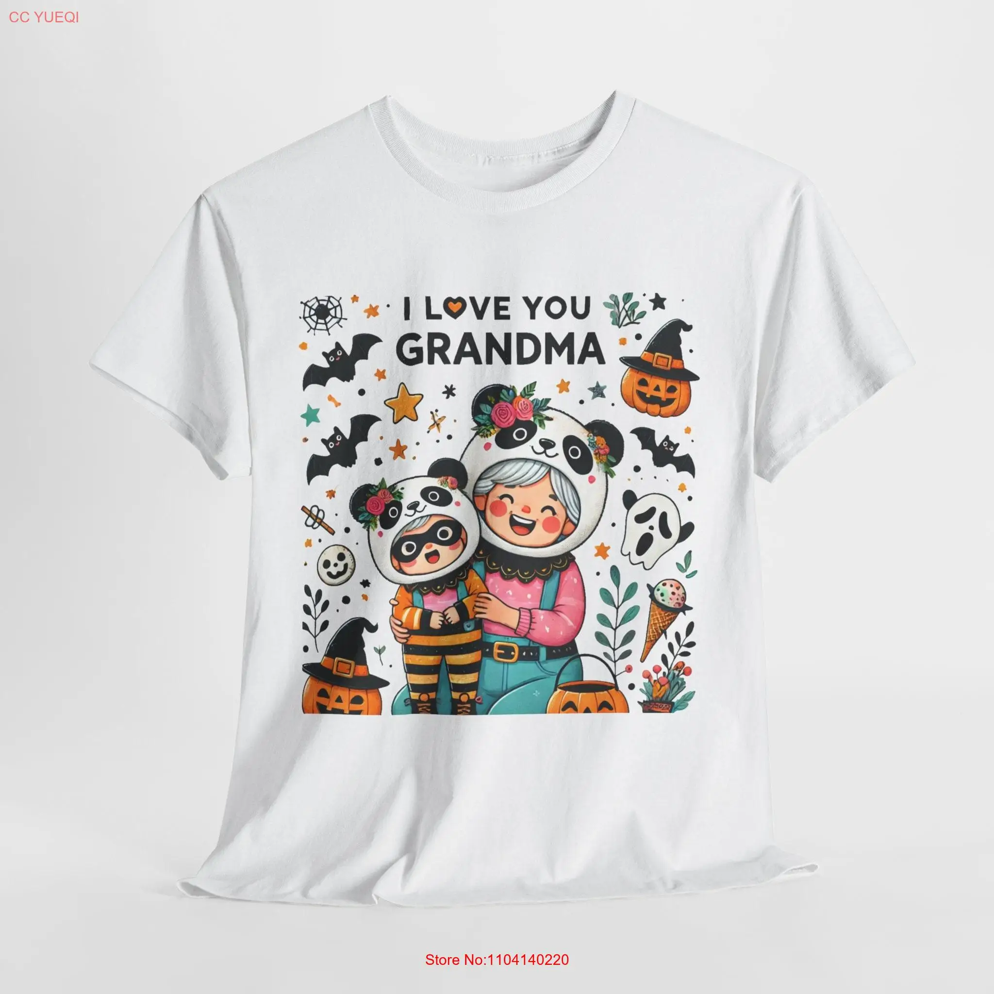 Boo tiful Pandas I Love You Grandma Halloween and Little Panda T Shirt long or short sleeves