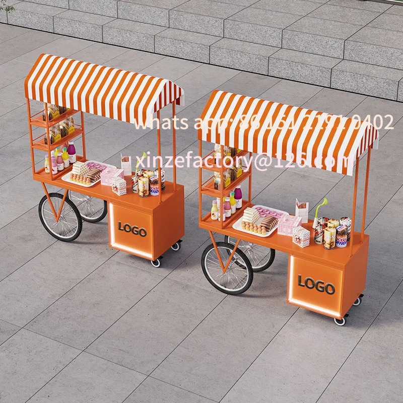 Customizable Stall Dining Car Movable Float Market Stall Trolley Night Market Stall Car