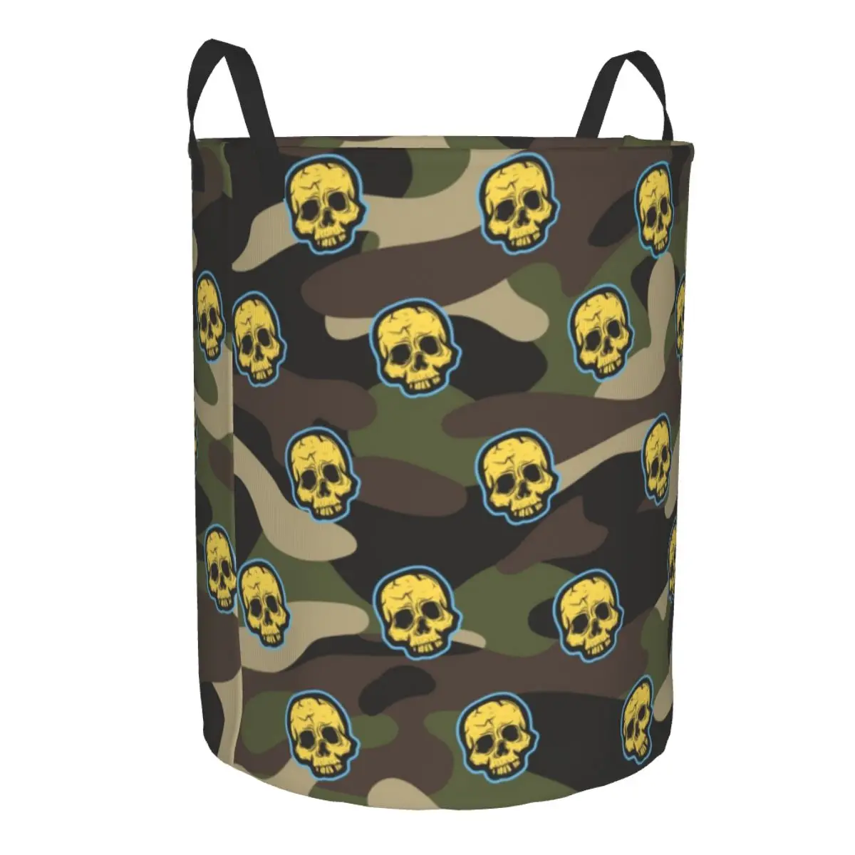 Horror Skull Print Laundry Hamper Large Storage Basket Skeleton Death Kids Nursery Toy Organizer