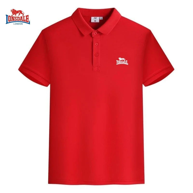 

LONSDALE men's high-quality short sleeved silky polo shirt new summer fashion casual comfortable breathable top