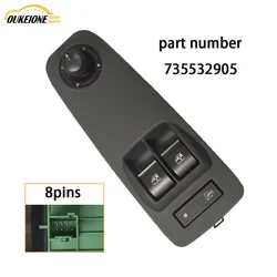 735532905 for Fiat Ducato Peugeot Boxer Citroen Relay Door Mirror Window Switch Regulator Button Replacement Accessories