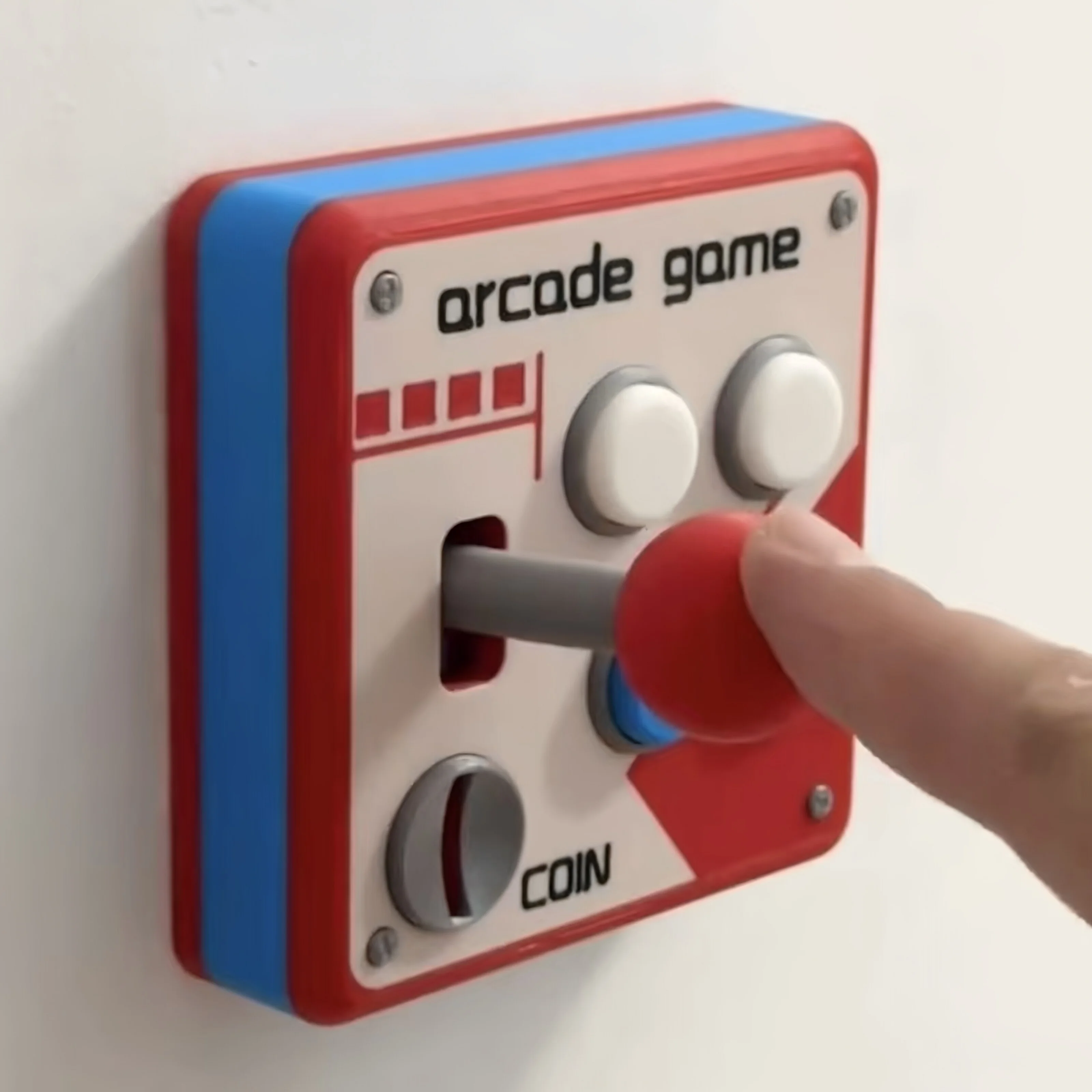 Retro Arcade Switch Panel Decoration Creative Joystick 3D Printed Creative Model High Aesthetic Value Living Room Cover-Up Gadget
