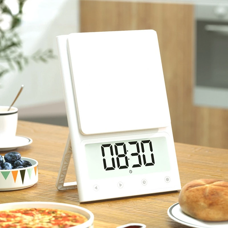 

Digital Kitchen Scale LED Display 5kg/1g Grams and Ounces Cooking Food Coffee Clock Timer Alarm Bluetooth with Bracket