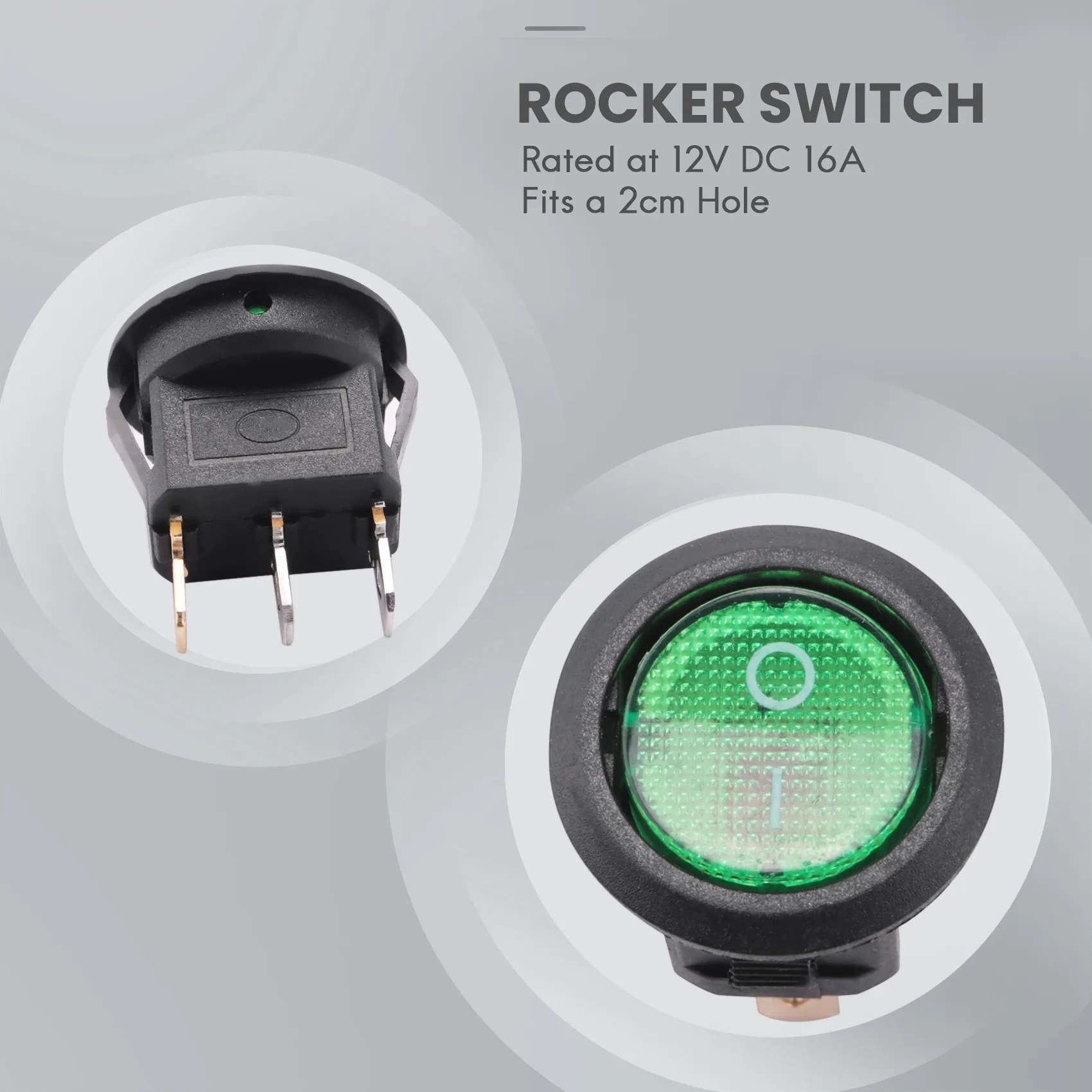 T85C 4X12V LED Menyala Rocker On-Off Saklar SPST Lampu Dasbor Mobil Perahu