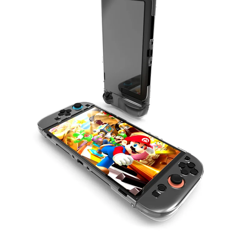 Funda protectora transparente modular compatible con Switch 2 - Carcasa protectora desmontable, NS2 (2025) TPU suave / funda rígida para PC