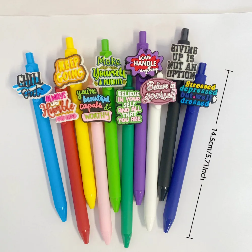 20PCS Motivational Gel Pens with Inspirational Scriptures Black Ink Encouraging Pens for Teachers Students Graduation Gifts