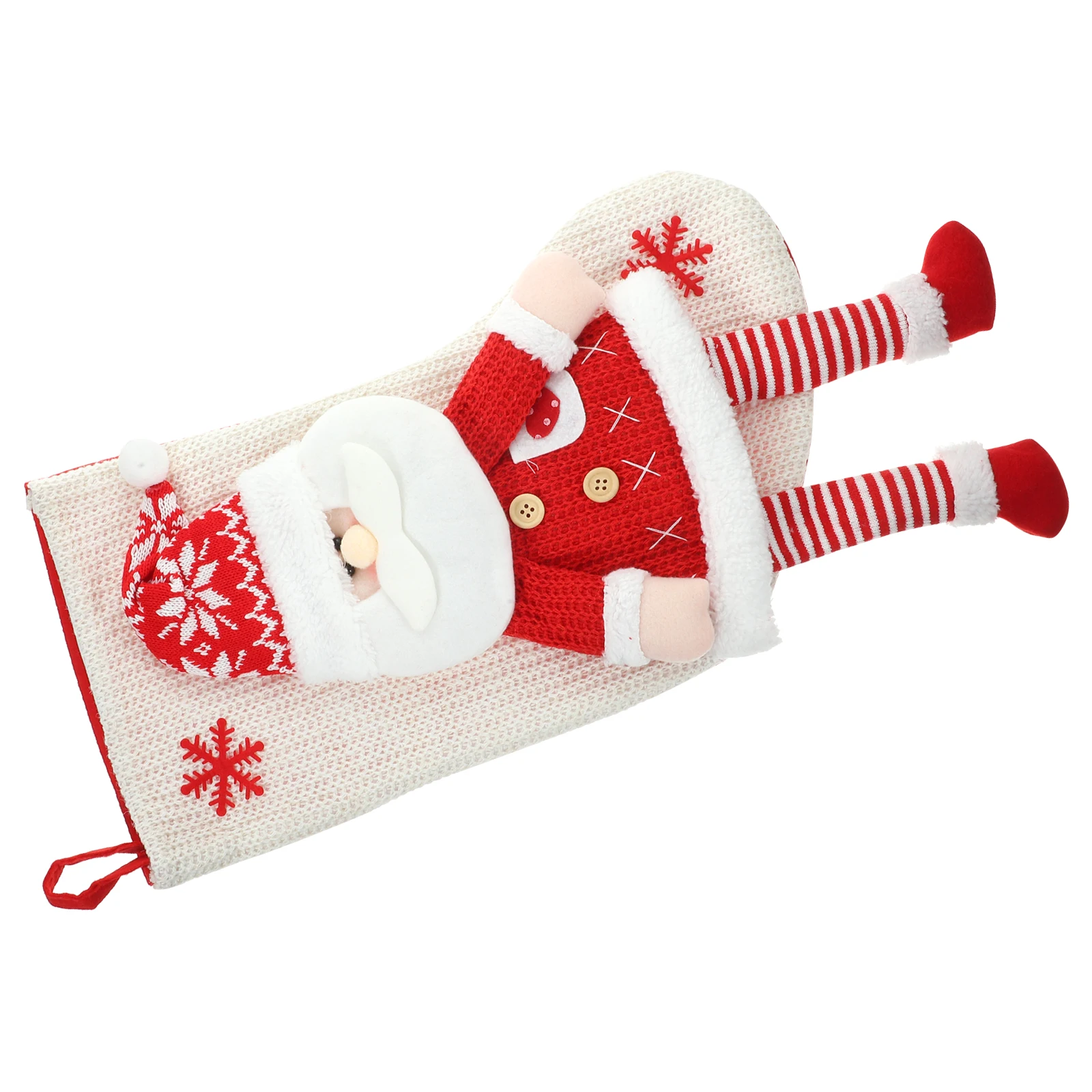 

Christmas Stocking Red Embroidered Large Hanging Decor Fireplace Wall Door Gift Storage Sock For Candies Chocolate Party