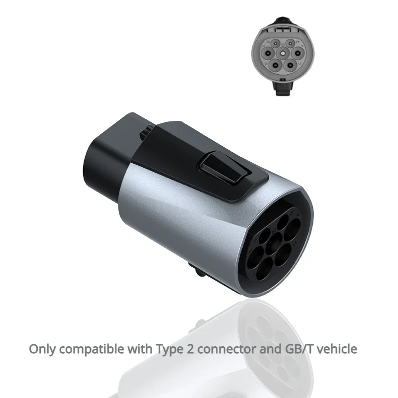 FITMPH IEC 62196-2 to GBT Converter, 250V 32A, Dual Security Anti-drop Lock, Only for GB/T vehicle Owners, Type 2 to GBT