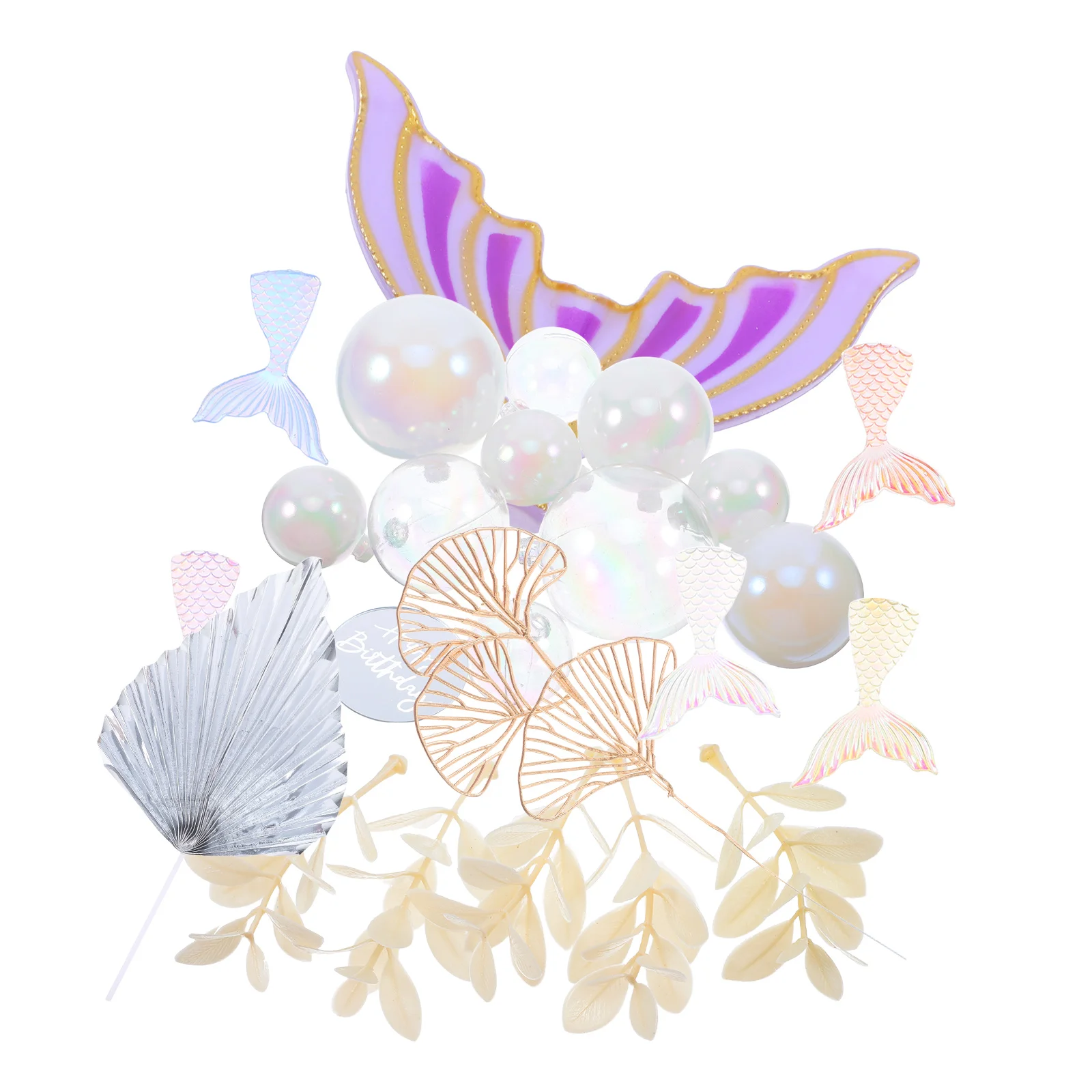 

Mermaid Cake Toppers Ocean Theme Birthday Party Decorations Plastic Easy Cake Decorations Enhance AtmosphereCelebration
