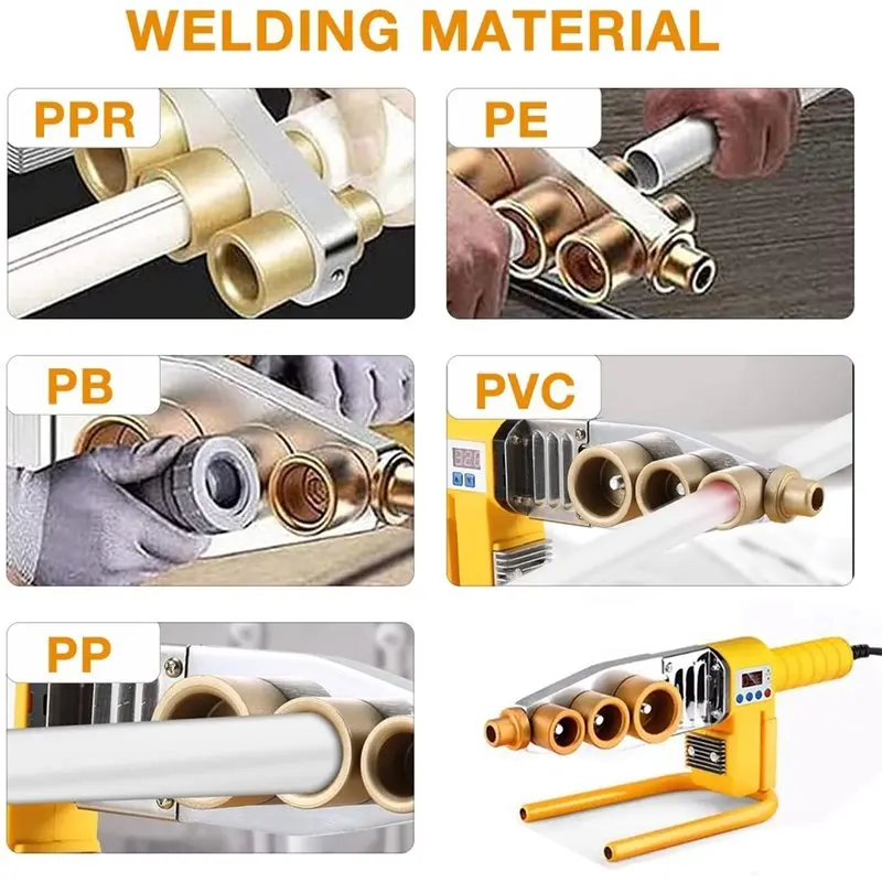 T21C 220V Pipe Welding Machine Home Water Pipe Welder Home Water Pipe Plastic Welding Tools EU Plug
