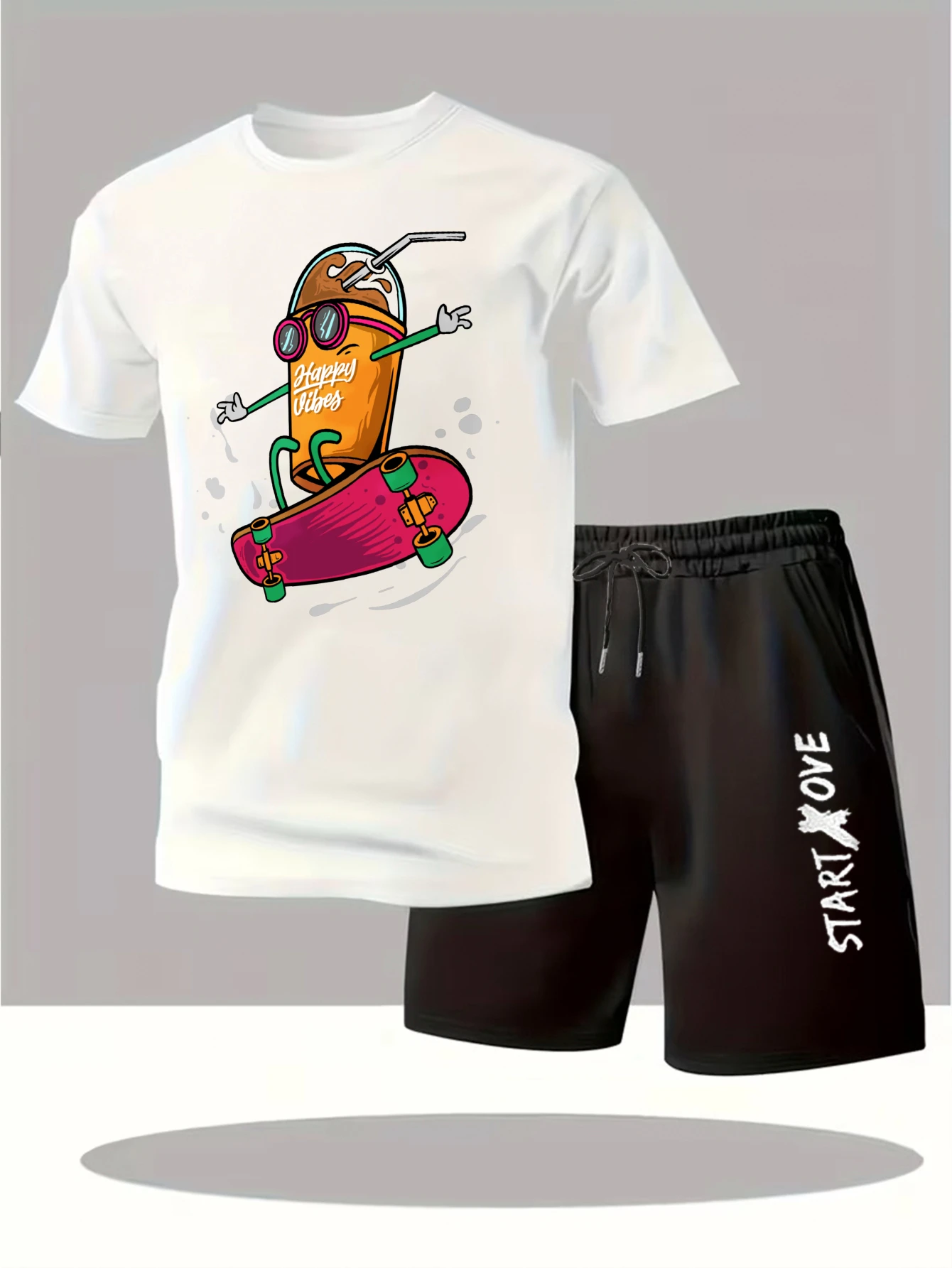 Men's sets 2025 New Fashion clothing set drip clothing men's suits Short sleeve men's Tracksuit set Graphic sweat suit Printed