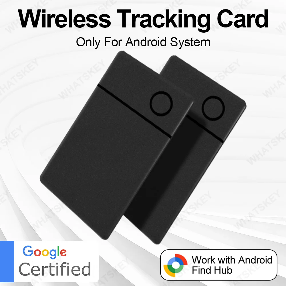 

Ultra thin Global GPS Android Tracker Card wireless charging Waterproof Smart Wallet Tracker Card with Google Find My Device App